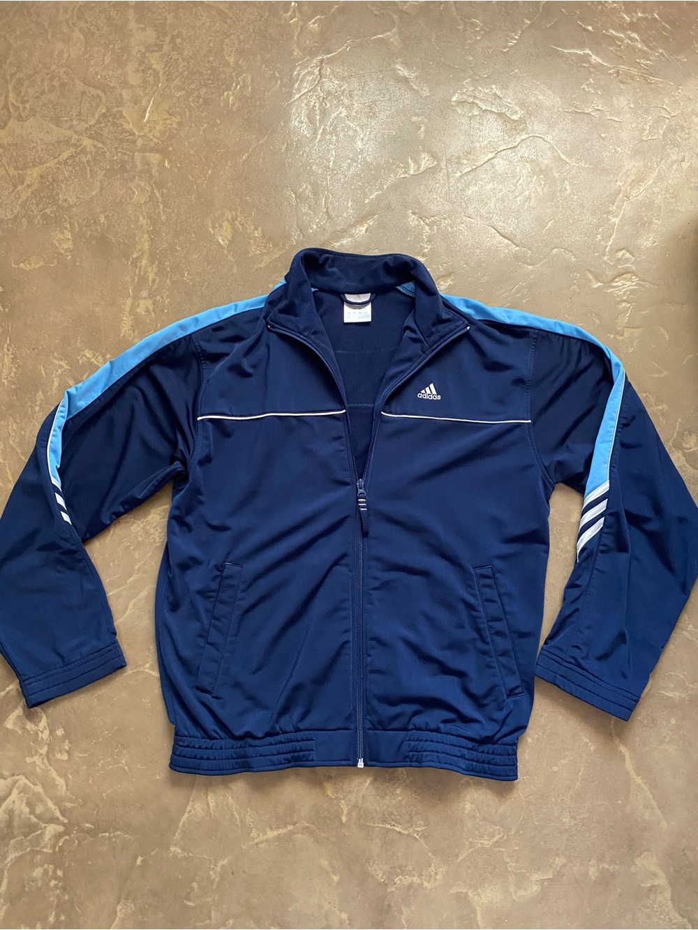 adidas Navy and Light Blue Performance Track Jacket